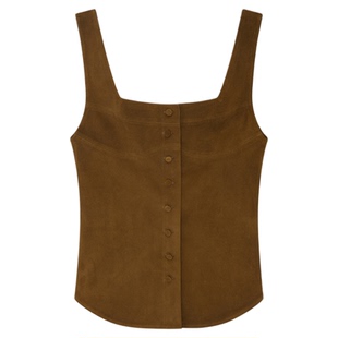 IMMI 设计师 26早春 绒面皮分割式开襟背心/半裙/连衣裙 SOLSOL