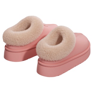 防水棉鞋女款冬季外穿2025新款防滑毛绒保暖包跟棉拖厚底雪地靴冬