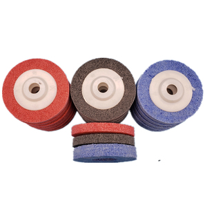 灰色恒兴BSA尼龙轮纤维抛光轮去毛刺不锈钢抛光片BSA纤维轮蓝色