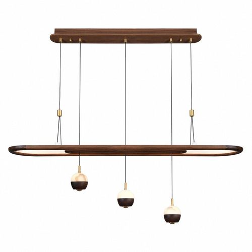 简约现代餐厅灯护眼黑胡桃木餐桌吊灯高级感云石吊线灯具新款2024