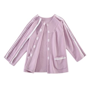 瘫痪卧床老年人护理服冬保暖无静电珊瑚绒男女胳膊手臂骨折易穿脱