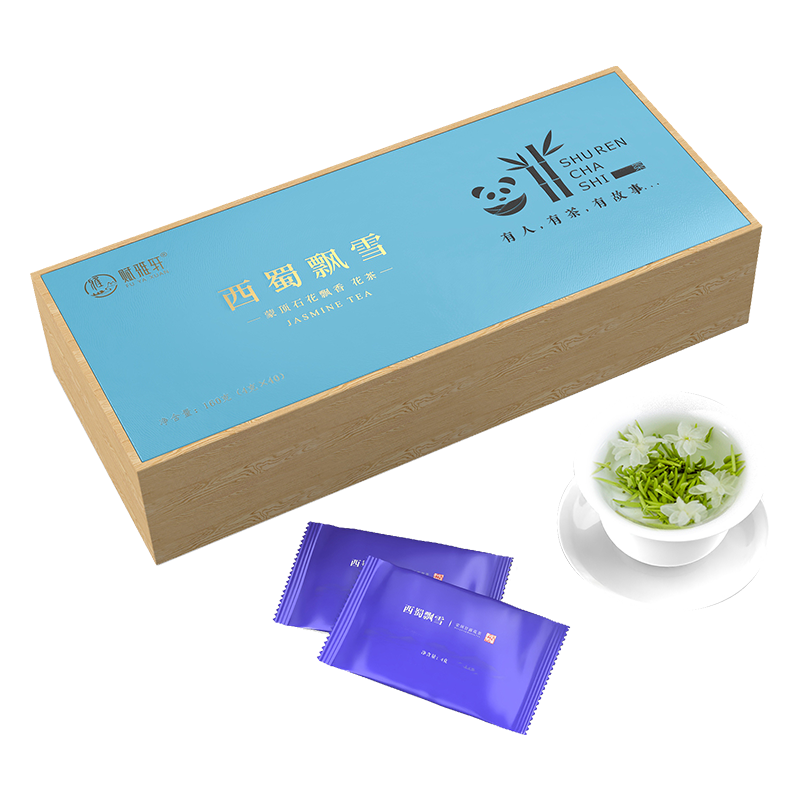 西蜀飘雪茉莉花茶一泡一袋礼盒装