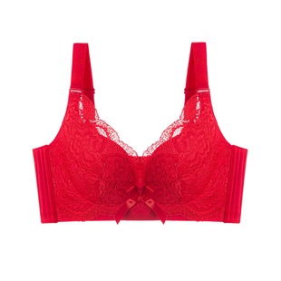 黛安芬小胸2026马年本命年红色内衣女套装聚拢收副乳防下垂文胸罩