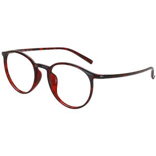 JINS睛姿女士TR90近视眼镜透明小圆镜框可加防蓝光镜片LRF18S248