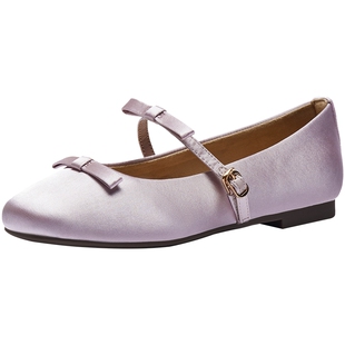 热风平底单鞋女款2026年春季新款浅口百搭休闲鞋子通勤轻便女鞋