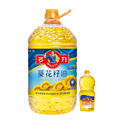 多力葵花籽食用油桶装5L+238ml