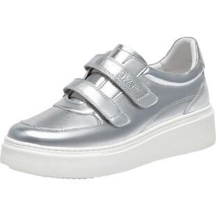 SKAP圣伽步女鞋2026春季轻质板鞋厚底增高魔术贴小白鞋女款休闲鞋