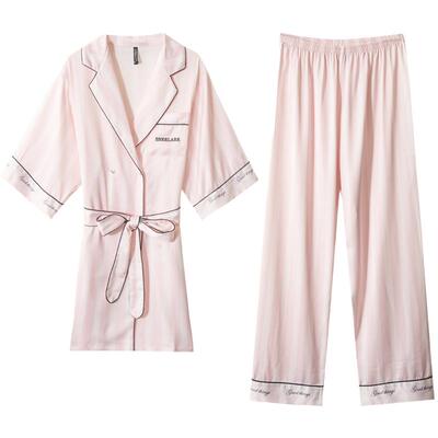 奢拉高级感纯欲风睡袍冰丝家居服