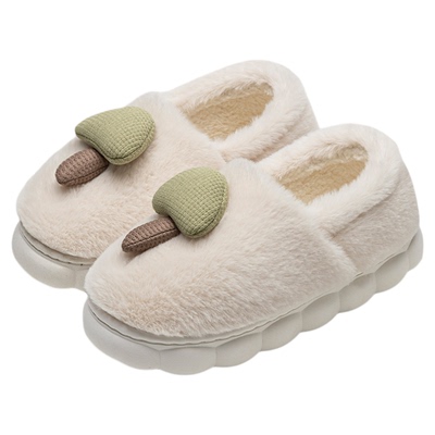 棉拖鞋女款秋冬季可爱外穿厚底