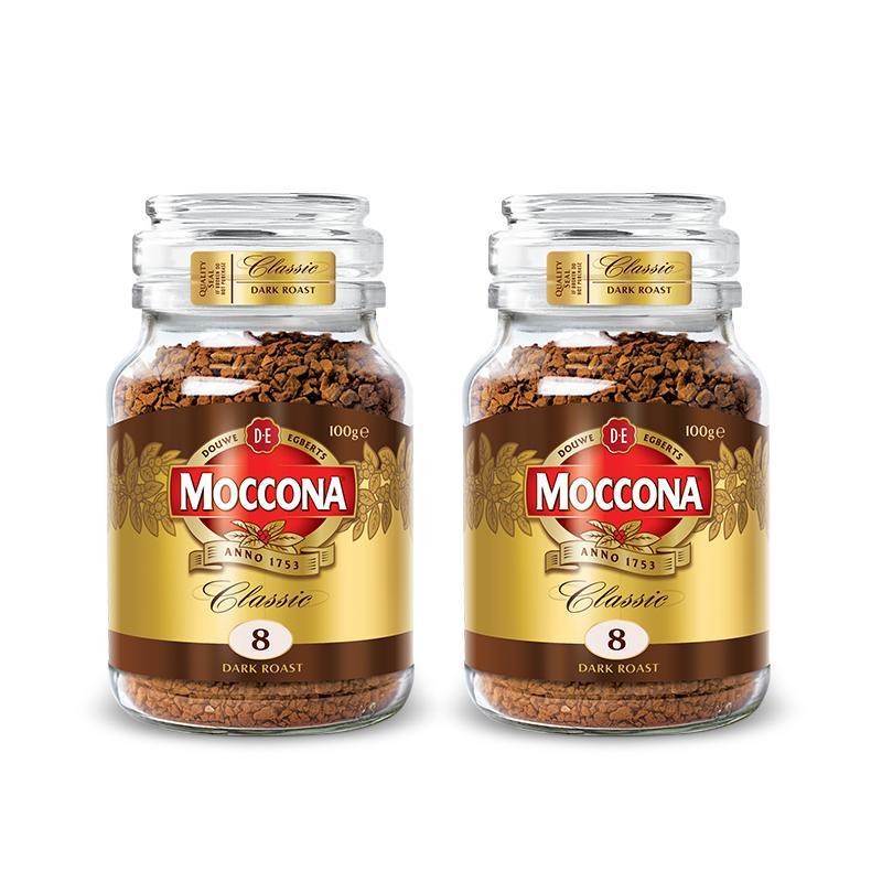 moccona摩可纳黑咖啡冻干冷萃速溶粉零糖美式拿铁官方旗舰店400g