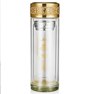 玻璃杯双层水杯便携茶水分离泡茶杯男女家用杯子加厚创意隔热高档