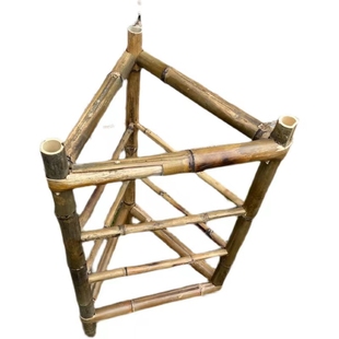 竹架子多层置物架竹编簸箕火锅店盛菜架农村家用养蚕架子晾晒神器