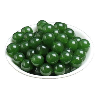 碧玉色玉髓散珠手串手链