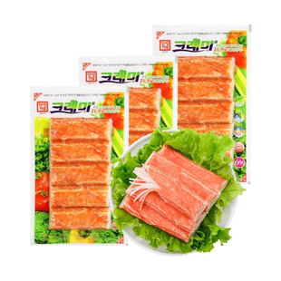【自营】韩国可莱美蟹棒进口蟹柳手撕蟹足棒即食解馋小零食蟹味棒