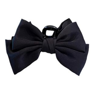 黑色双面蝴蝶结发夹在逃公主抓夹头饰高级感后脑勺盘发鲨鱼夹发饰