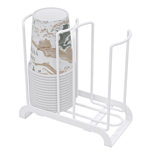 一次性杯子置物架纸杯架水杯取杯器桌面放奶茶杯盖咖啡杯子收纳盒