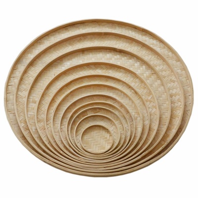 绘画簸箕竹编平底竹筐晾晒干货