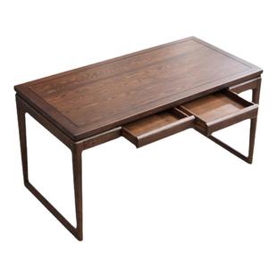 国学书法桌新中式画案书画桌国风仿古写字台毛笔书桌实木抽屉书桌