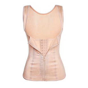 美人颜拉链款三排扣塑身背心收腹上衣女产后束腰美背挺胸塑形衣