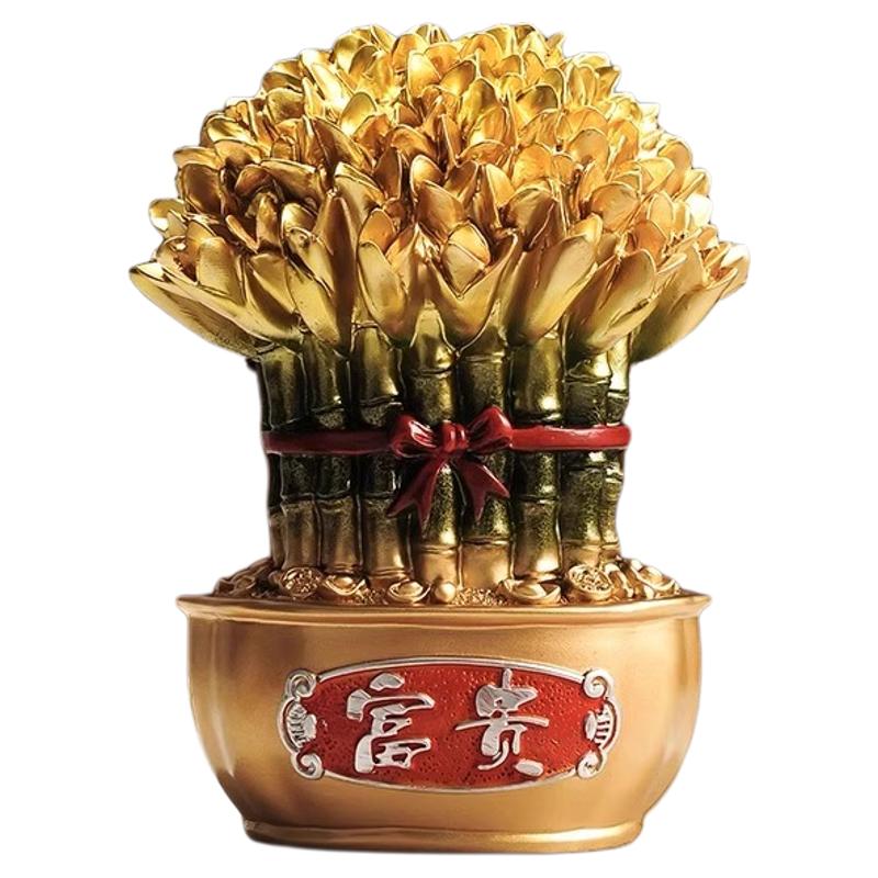 富贵竹节节高升新中式装饰摆件