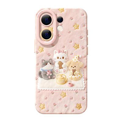 适用vivos50手机壳女款s30pro保护套vivo s16e全包18防摔s15/s12高级s18硅胶软s17外壳可爱19好看猫咪新款s20
