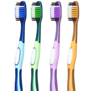 硬毛牙刷独立包装成人家用家庭装组合装男士专用去烟渍超硬耐用