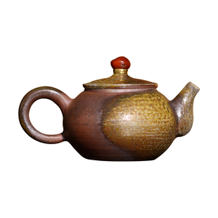 台湾省颜绣锦手作柴烧主人杯 陶壶泡茶壶 茶叶罐个人茶杯功夫茶具