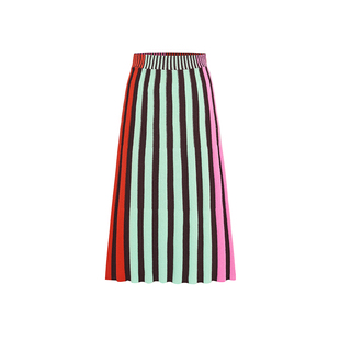 J1M5买手店 SHORT SENTENCE 短句24秋冬 竖条纹针织半裙