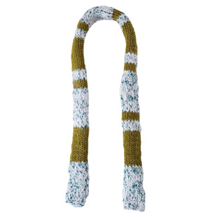 THAT X手钩编织腊肠围巾毛线针织祖母绿复古秋冬毛绒围脖成品