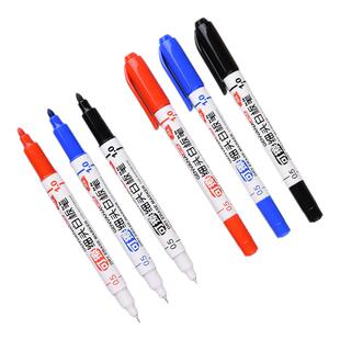 金万年细笔划白板笔0.5/1.0mm双头白板笔极细可擦干擦黑色托福考试gre可擦小白板笔彩票站走势图