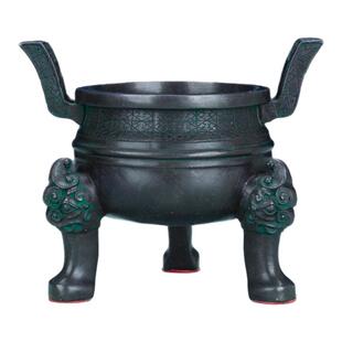 铜鼎摆件黄铜一言九鼎大小号一套客厅办公室装饰品仿古青铜器礼品