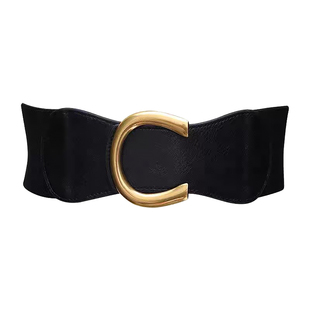 BWFA大衣腰带女款高级感装饰配毛衣裙子收腰松紧腰封黑棕色皮带宽