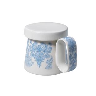 飞形物 陶瓷马克杯家用喝水大容量带盖杯子女生高颜值办公室水杯