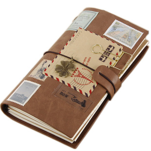 TN旅行随身手账本皮面活页本艺术垃圾制作手帐记事日记本随身本子