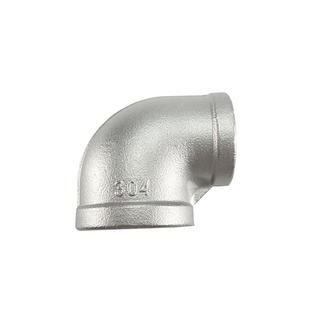 304不锈钢变径90度弯头 内丝90° 内牙 丝扣内螺纹异径DN65*25*32