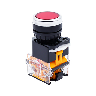 按钮开关la38-11bn自复位自锁按钮开关圆形启动停止按压式22MM红