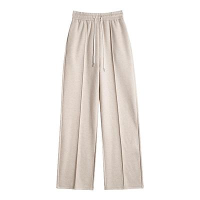 GL真维斯加绒休闲裤女2026新款冬季小个子保暖高腰垂感直筒长裤子