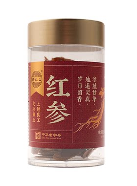 雷允上红参大片鲜参片红参片人参女士整支切片即食蜂蜜泡水100g