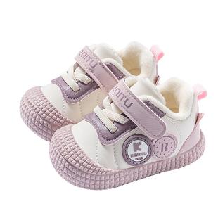 0-2岁女宝宝学步鞋加绒保暖软底婴幼童鞋子秋冬二棉女童儿童棉鞋