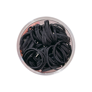 儿童黑色小皮筋女扎头不伤发女童高弹力耐用头绳宝宝马尾发绳头饰