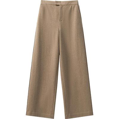 【羊毛】播商场同款简约宽松直筒休闲裤女24冬新款长裤BDR4KD3902