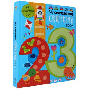 进口英文原版正版 儿童启蒙书My Awesome Counting Book1-20 我的尖叫数字书 /My Awesome Alphabet Book字母书同系列 创意异型书