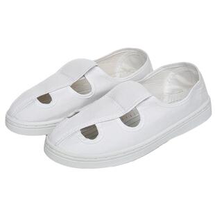 防静电鞋男女四孔PU加厚软底白色无尘车间洁净鞋净化防护食品工鞋