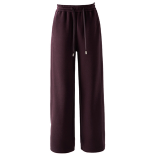 老钱风咖色加绒阔腿牛仔裤女2025新款冬季版型超好看的裤子直筒裤