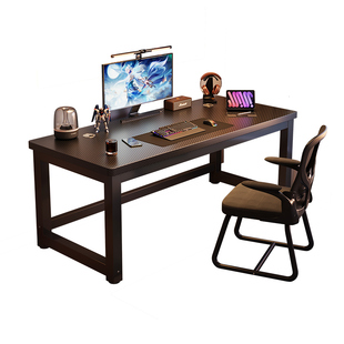 实木电竞桌电脑桌台式家用卧室双人书桌长方形工作台简易办公桌子
