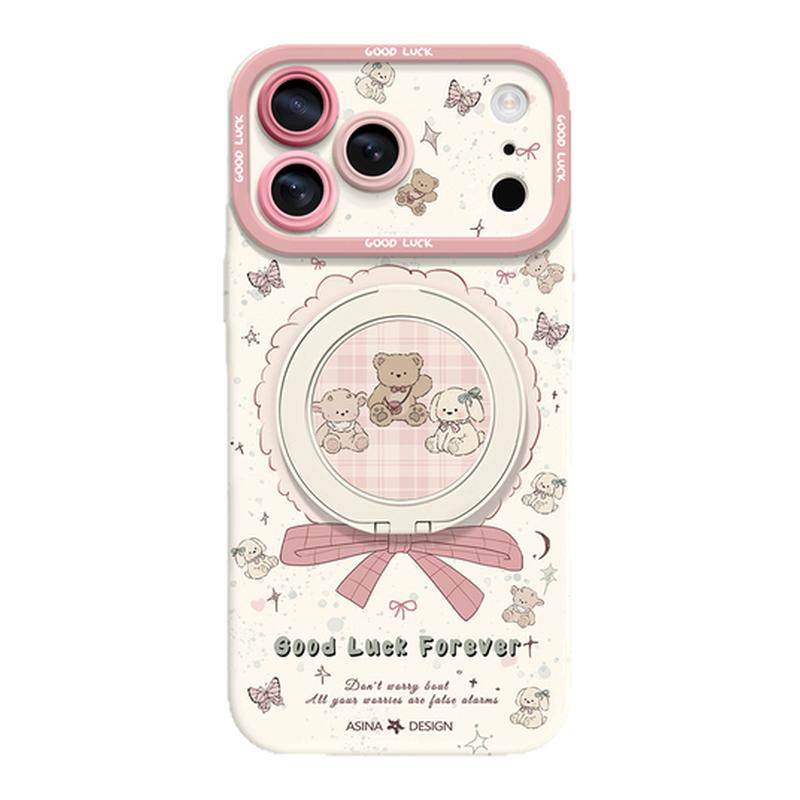 布偶心事适用iPhone17Promax手机壳新款苹果16Pro磁吸带支架套Bo5液态硅胶支点ip15高级感14可爱女13pm全包