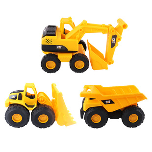 CAT卡特沙滩工程车玩具套装儿童挖掘挖土机模型汽车男孩玩具3岁