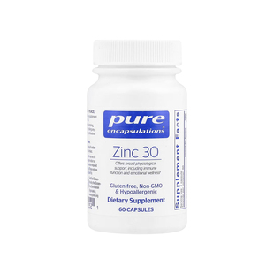 美国原装 Pure Encapsulations Zinc 15/30mg 吡啶甲酸锌备孕60粒