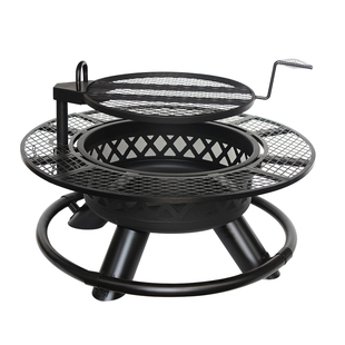 户外工匠2025新款庭院火炉围炉煮茶烧烤架家用烧烤桌子户外柴火灶