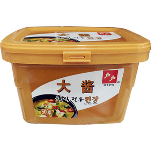 户户大酱500g黄豆酱韩国风味豆瓣酱蘸酱韩式料理大酱汤调味原料酱